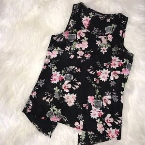 EXPRESS floral open back tank